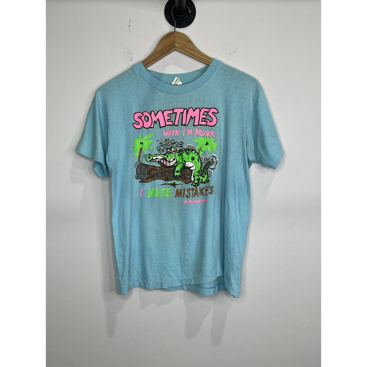 Men’s Trade Winds St. Maarten Blue graphic T shirt Sz Large