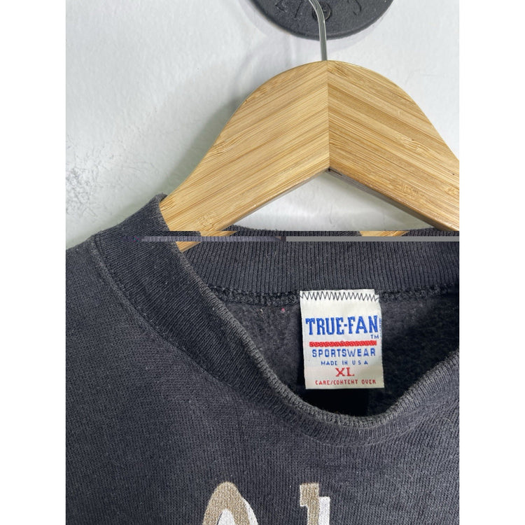 Men’s Vintage Fruit Of The Loom Sweatshirt NFL New Orleans Saints Black Sz XL