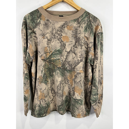 Vintage 90s Camo Long Sleeeve T-shirt Size L