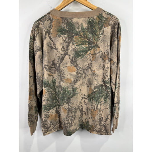 Vintage 90s Camo Long Sleeeve T-shirt Size L