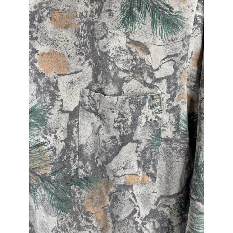 Vintage 90s Camo Long Sleeeve T-shirt Size L