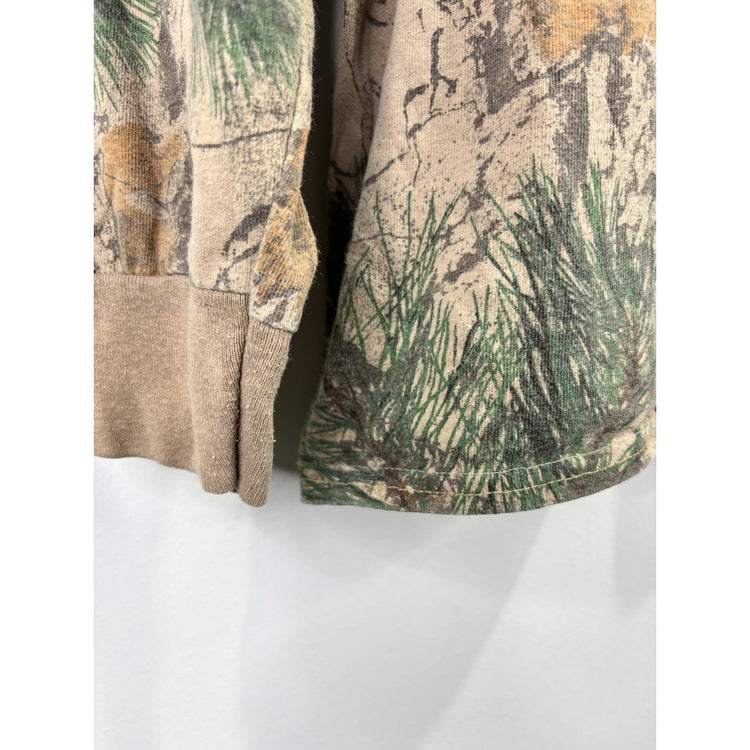 Vintage 90s Camo Long Sleeeve T-shirt Size L