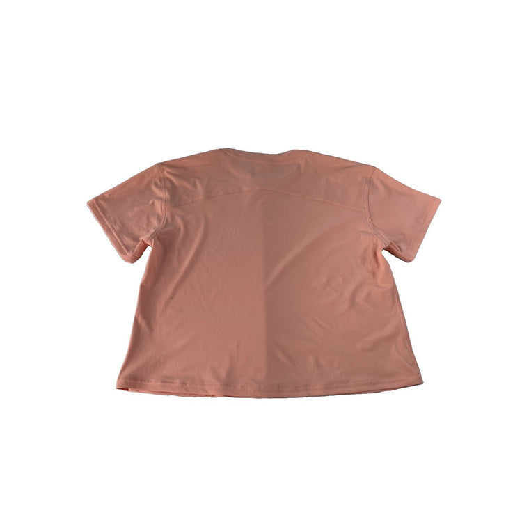 Women's Lululemon Athletica Peach Cropped T-Shirt, Size L