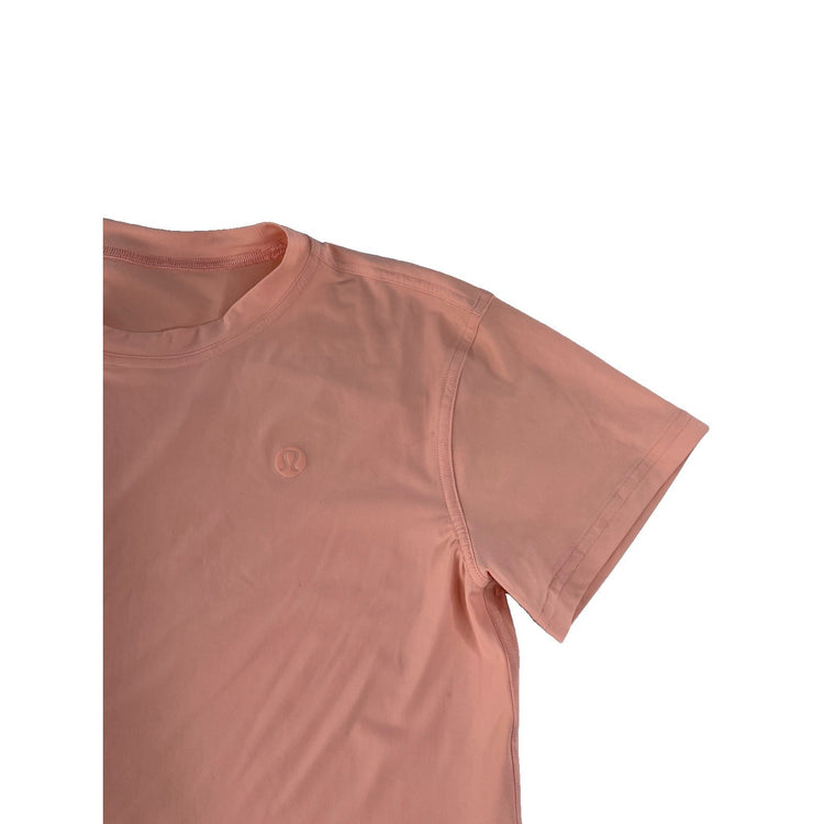 Women's Lululemon Athletica Peach Cropped T-Shirt, Size L
