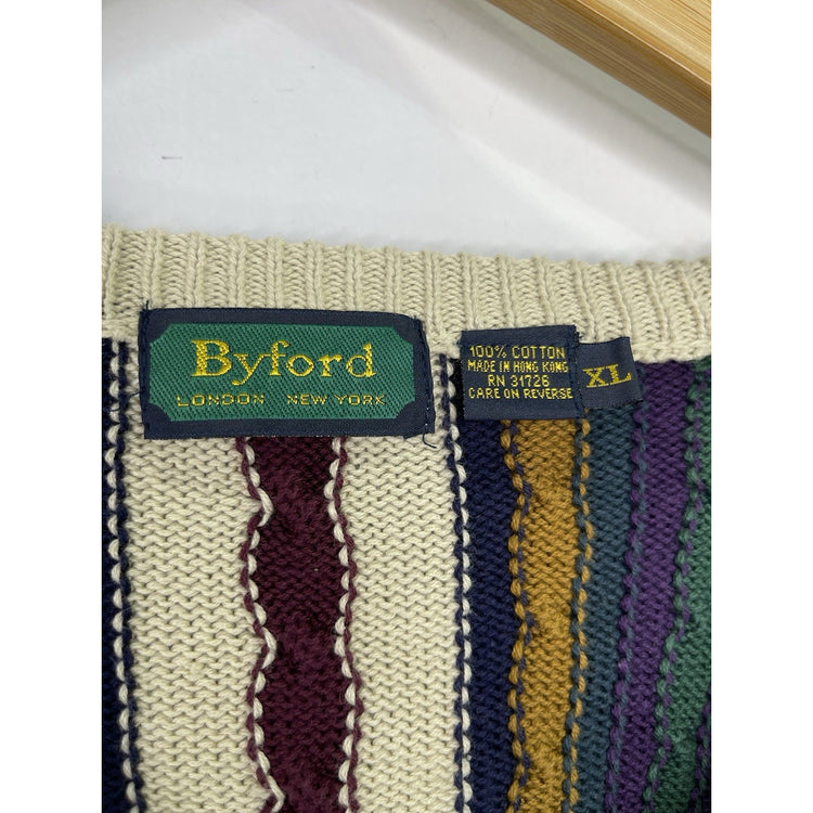 Vintage Mens Byford London Pullover Cosby Sweater Sz XL