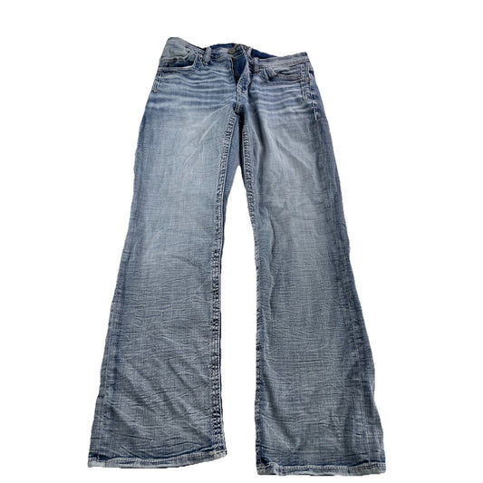 Mens Salvage Denim Mayhem Boot, Regular Fit Light Wash Blue Jeans Size 32
