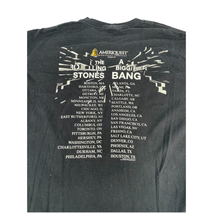 Mens 2005 Black Rolling Stones ‘A Bigger Bang’ Graphic T Shirt Size XL