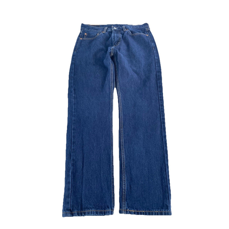 Mens Levis 505 Dark Wash Straight Fit Denim Jeans Size 30x30