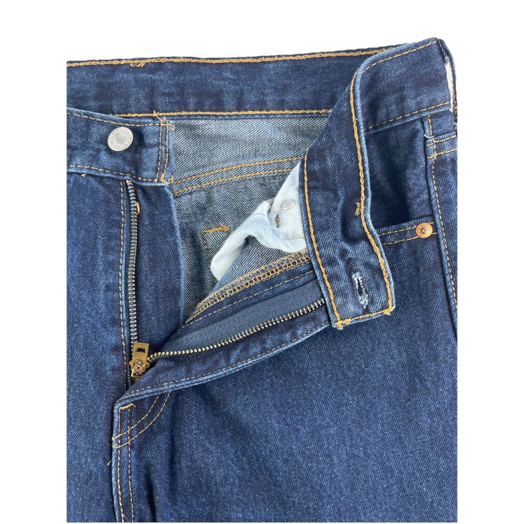 Mens Levis 505 Dark Wash Straight Fit Denim Jeans Size 30x30