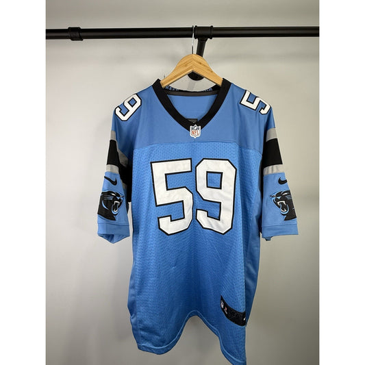 Carolina Panthers NFL #59 Luke Kuechly Nike On Field Jersey Size 44 Autographed