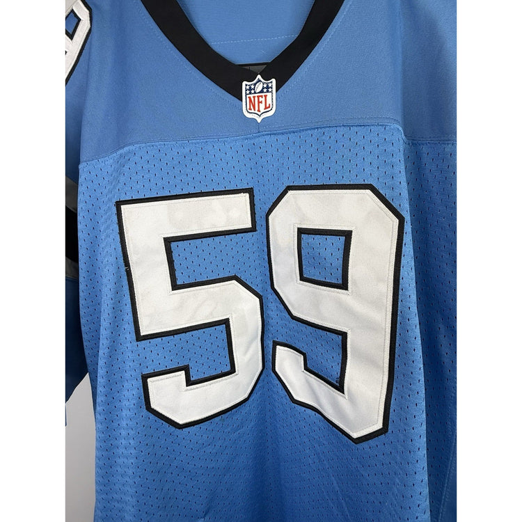 Carolina Panthers NFL #59 Luke Kuechly Nike On Field Jersey Size 44 Autographed