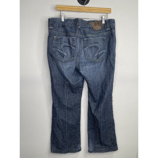 Women’s Y2K VTG Wear It Loud Freestyle Revolutionary Denim Straight Jeans Sz 16s