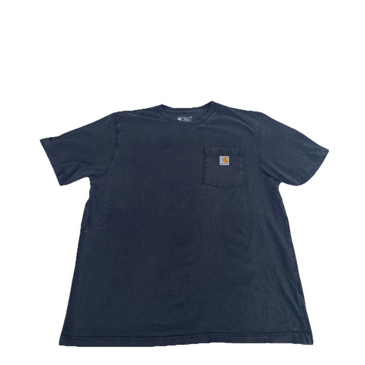 Mens Carhartt Loose Fit Blank Black Tee Size L
