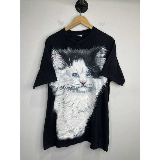 Vintage 1994 Cat Full Front Hit T-shirt Size L