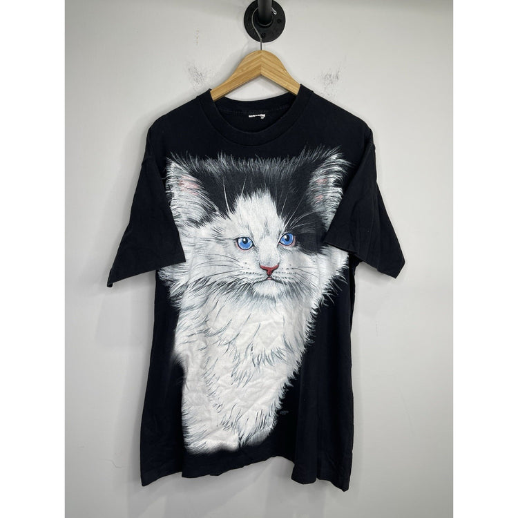 Vintage 1994 Cat Full Front Hit T-shirt Size L
