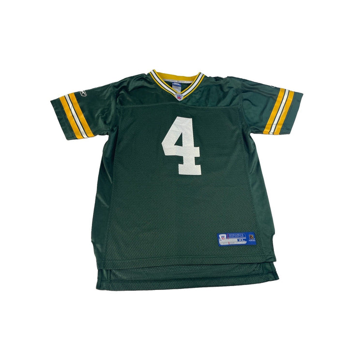 Mens Vintage Reebok Green Bay Packers Brett Favre #4 Jersey SIZE XL