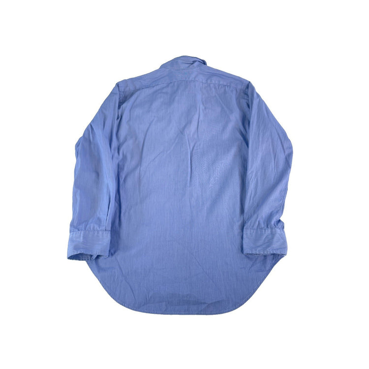 Mens Polo My Ralph Lauren Blue White Stipes Dress Shirt Size 15-32/33