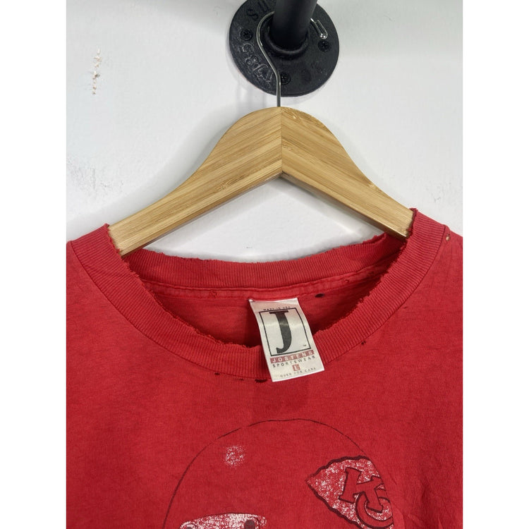 Men’s Vintage Joe Montana Kansas City Chiefs Caricature 90’s T Shirt Sz L