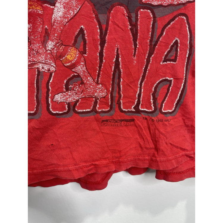 Men’s Vintage Joe Montana Kansas City Chiefs Caricature 90’s T Shirt Sz L