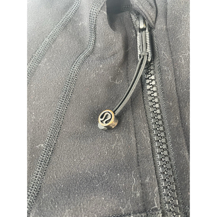 Womens Lululemon Black Solid Luon Full Zip Define Workout Track Jacket SIZE 2