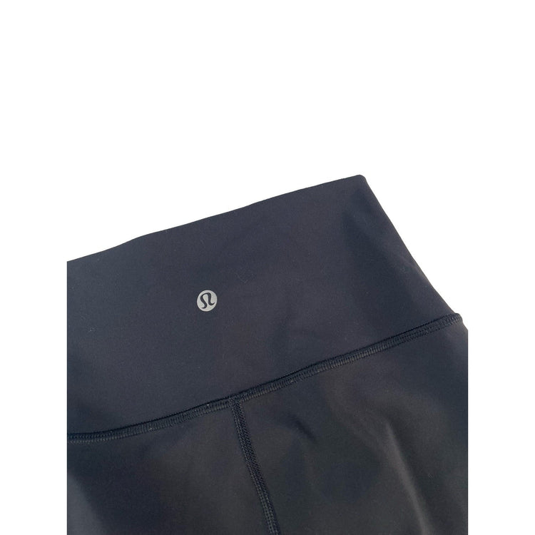 Womens Lululemon Black High Rise Cropped Athletic Yoga Leggings SIZE 2