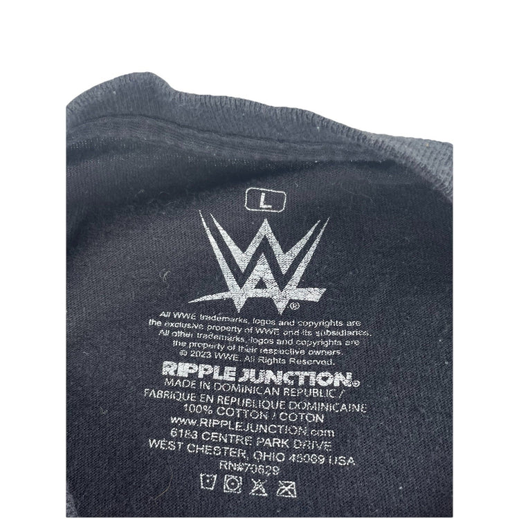 Mens Offical WWE The Rock Graphic Black Tee Size L