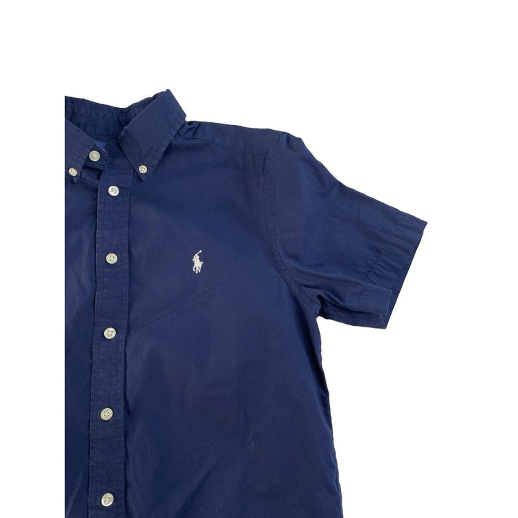 Youth Polo Ralph Lauren Navy Blue Button Down Shirt Size Large