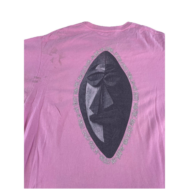 Mens Vintage Stüssy Pink Graphic T-Shirt Size Medium Rare Surf Skate