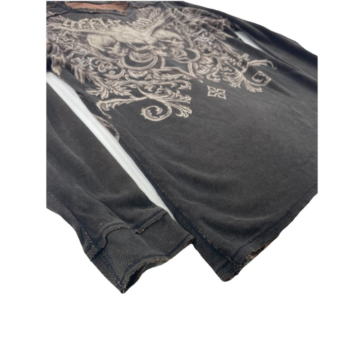 Men’s Y2K Distressed Long Sleeved Graphic Shirt Size L