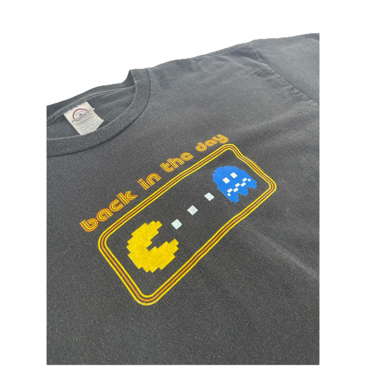 Vintage Dark Grey Mens Pac-Man “back In The Day” Xl