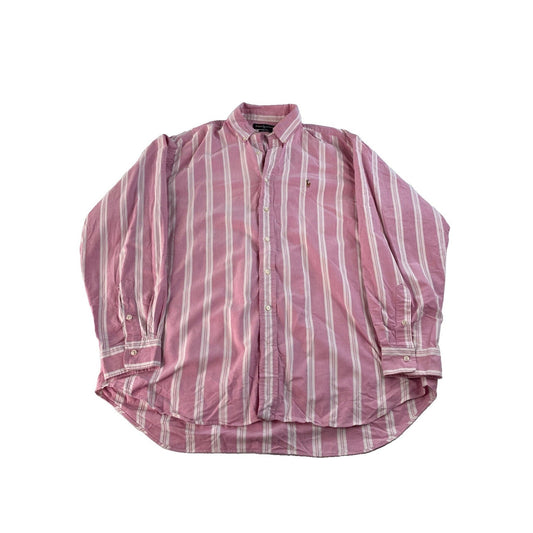 Men Vintage Ralph Lauren Blaire Striped Button Down Shirt Size XL