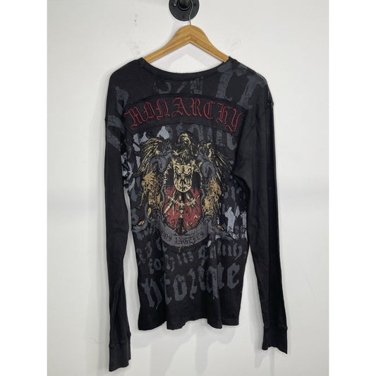 Y2k Mens Monarchy Long Sleeve T-shirt Size Xl