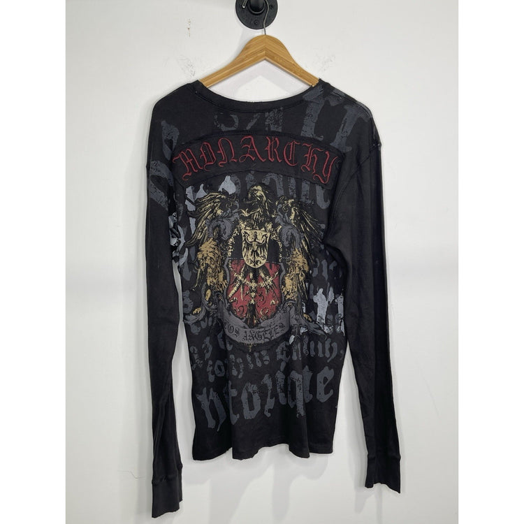 Y2k Mens Monarchy Long Sleeve T-shirt Size Xl