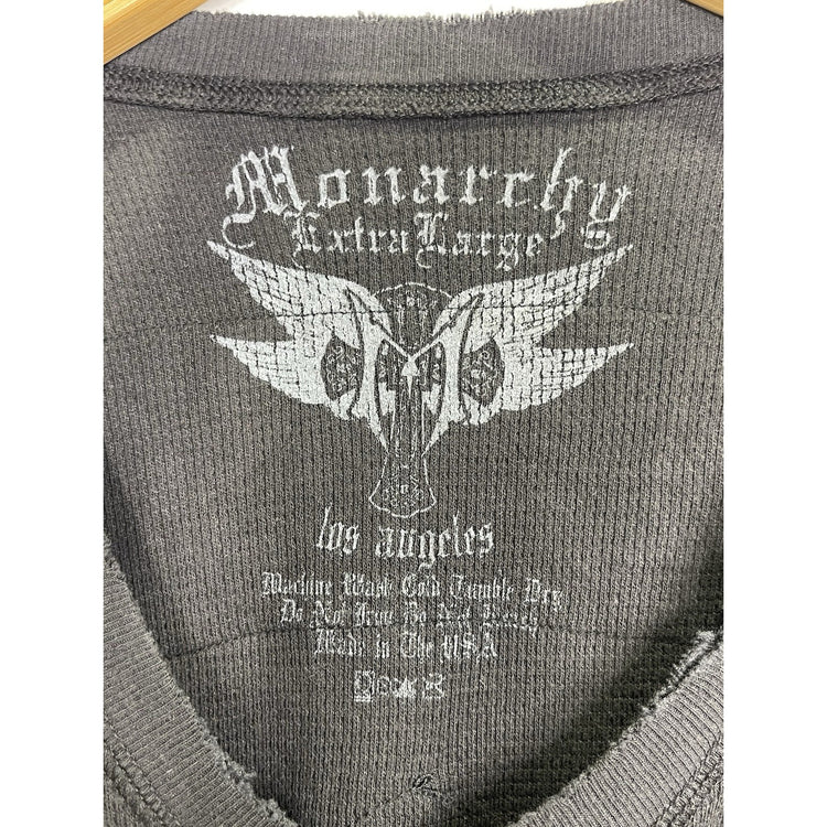Y2k Mens Monarchy Long Sleeve T-shirt Size Xl