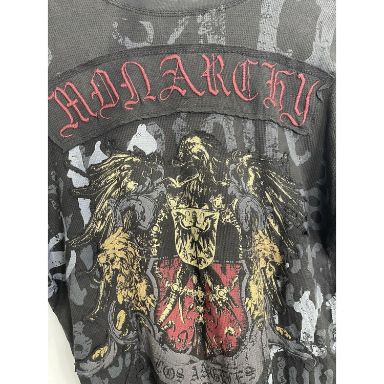 Y2k Mens Monarchy Long Sleeve T-shirt Size Xl