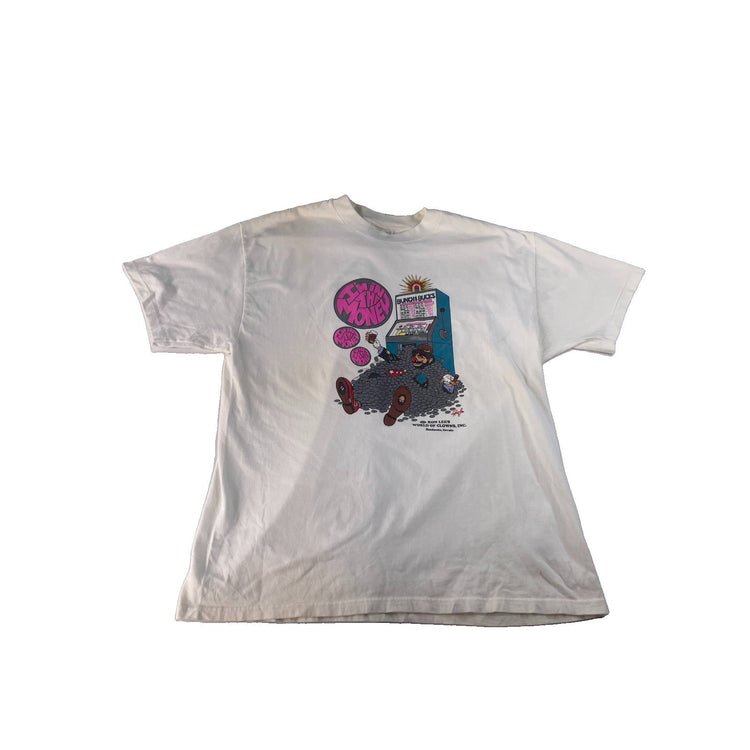 Men Vintage Ron Lee "I'm In The Money" Graphic Hanes Beefy Tee Size XL