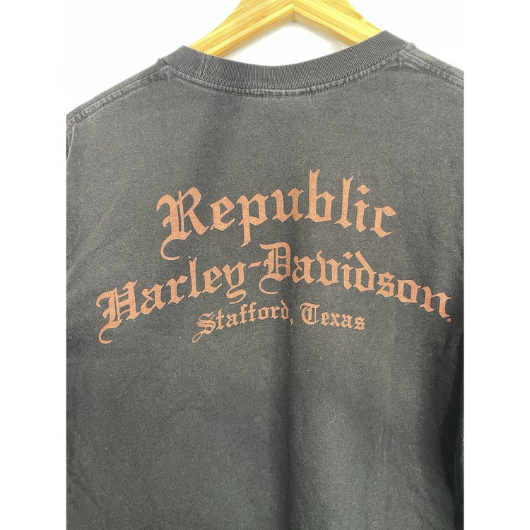 Men’s Harley Davidson Graphic Stafford Texas Long Sleeve Sz Medium