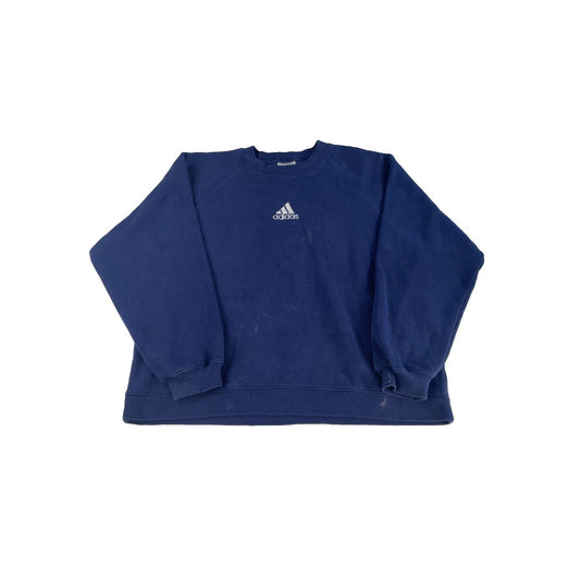 Mens Vintage Adidas Navy Blue Crewneck Sweatshirt Size XL