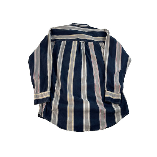 Men Chaps Striped Long Sleeve Button Down Shirt Size S
