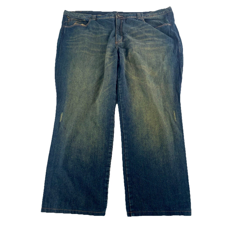 Mens Vintage Pellepelle Acid-Wash Baggy Style Streetwear Jeans Size 48x34