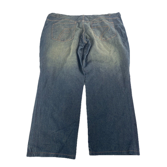 Mens Vintage Pellepelle Acid-Wash Baggy Style Streetwear Jeans Size 48x34