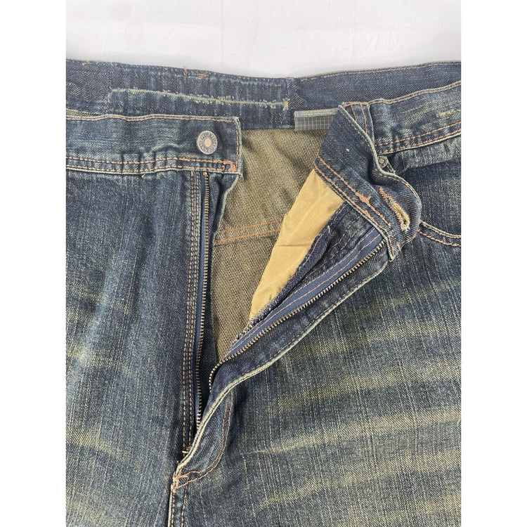 Mens Vintage Pellepelle Acid-Wash Baggy Style Streetwear Jeans Size 48x34