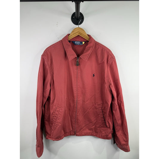 Mens Ralph Lauren Red Harrington Jacket Size Xl