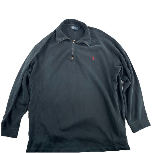 Mens Polo Ralph Lauren Size 2XLT Black Quarter Zip Sweater