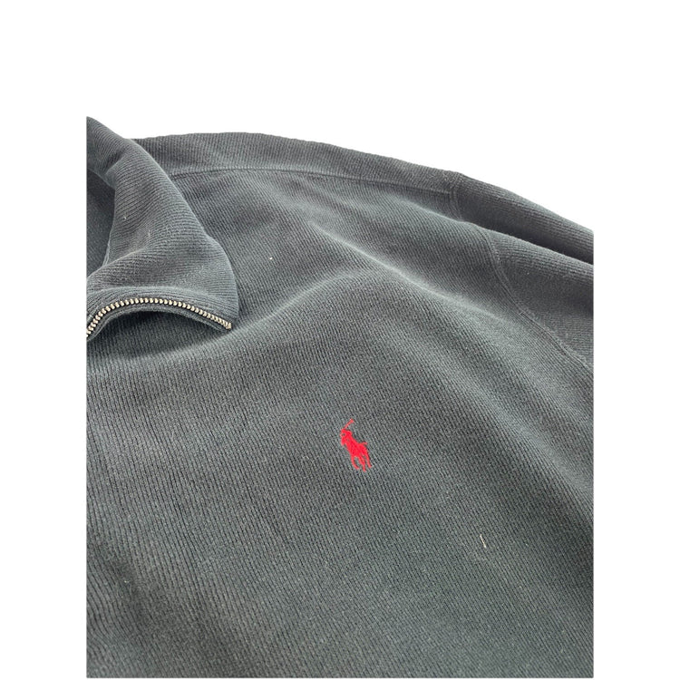 Mens Polo Ralph Lauren Size 2XLT Black Quarter Zip Sweater