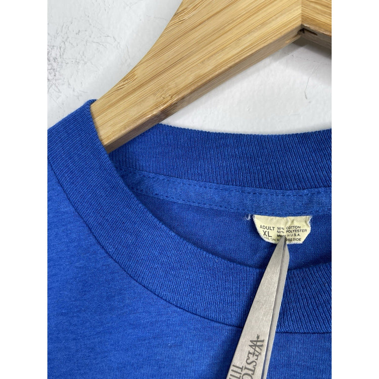 Adult Blue Vintage New Orleans Birthplace of Jazz Single Stitch T Shirt 90s XL