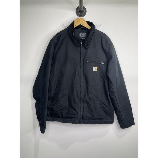 Men’s Workwear Heavyweight Carhartt Plaid Lined Detroit Jacket Black Sz XL Tall