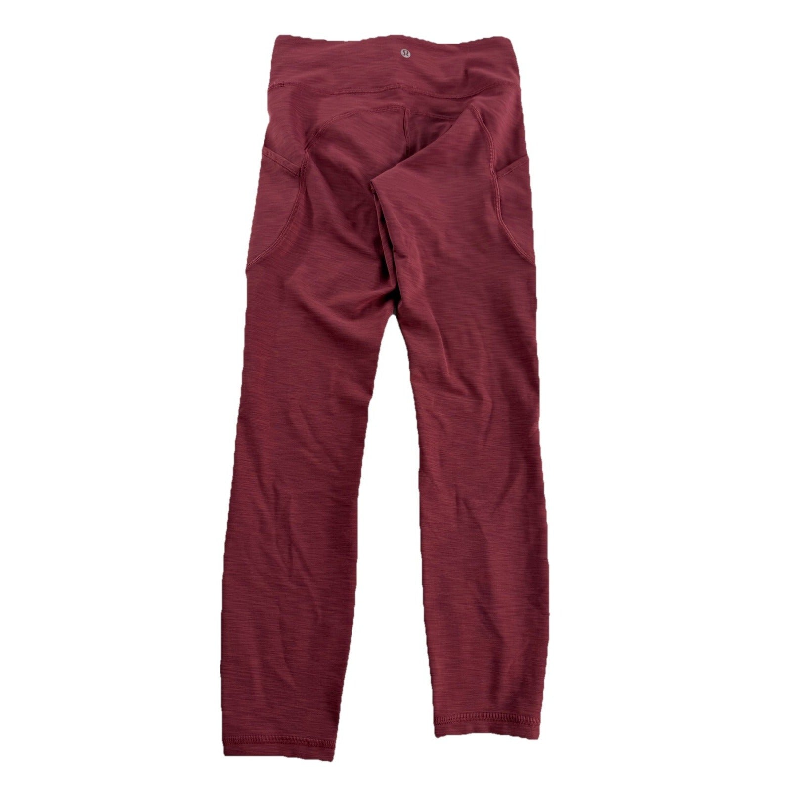 Lululemon Heatherd Maroon Leggings with Pockets Size 6