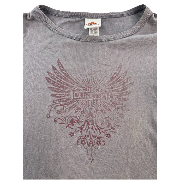 Women’s Harley Davidson Red&Gray Longsleeve Shirt Size XL