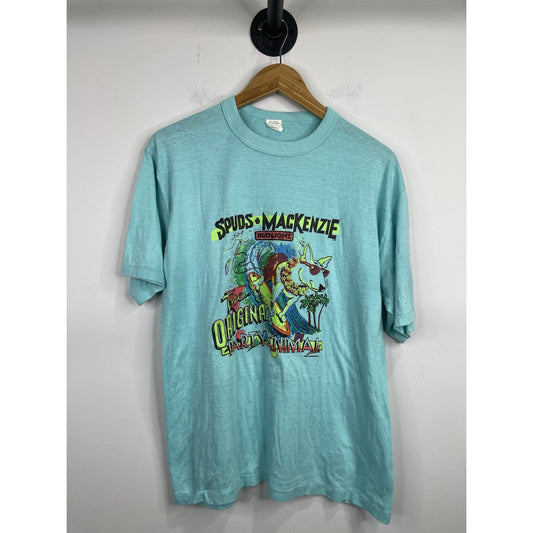 Vintage 80s bud light spuds Mackenzie the original party animal tee X-large